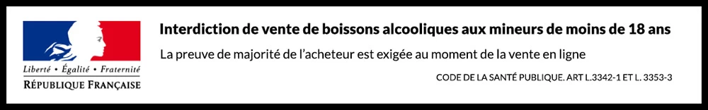 Bandeau légal pour la consommation d'alccol